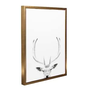 24 in. x 18 in. "Female Deer" by Tai Prints Framed Canvas Wall Art
