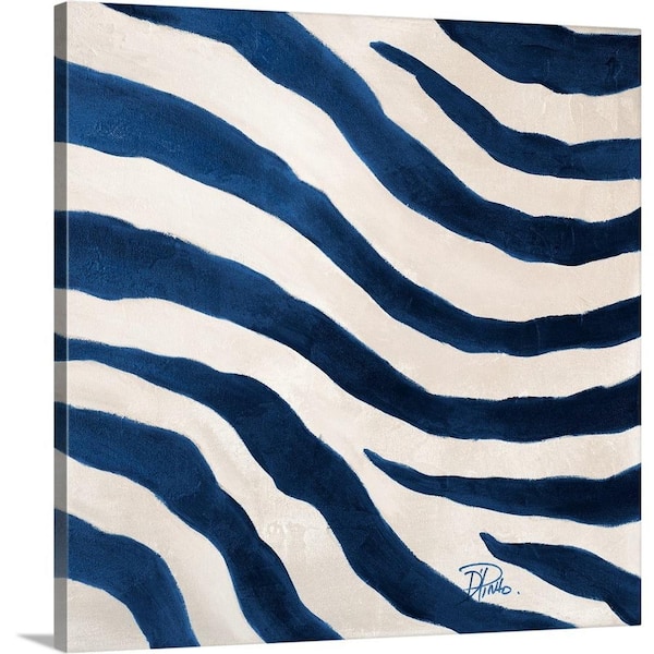 GreatBigCanvas "Contemporary Blue Zebra II" by Patricia Pinto Canvas Wall Art