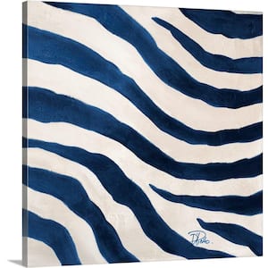 "Contemporary Blue Zebra II" by Patricia Pinto Canvas Wall Art