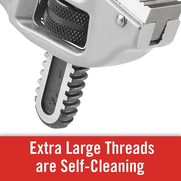 RIDGID 14 in. Aluminum Offset Pipe Wrench with Narrow Hook