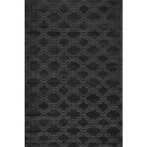 Wilhelmina Geometric Charcoal Doormat 3 ft. x 5 ft. Indoor Area Rug