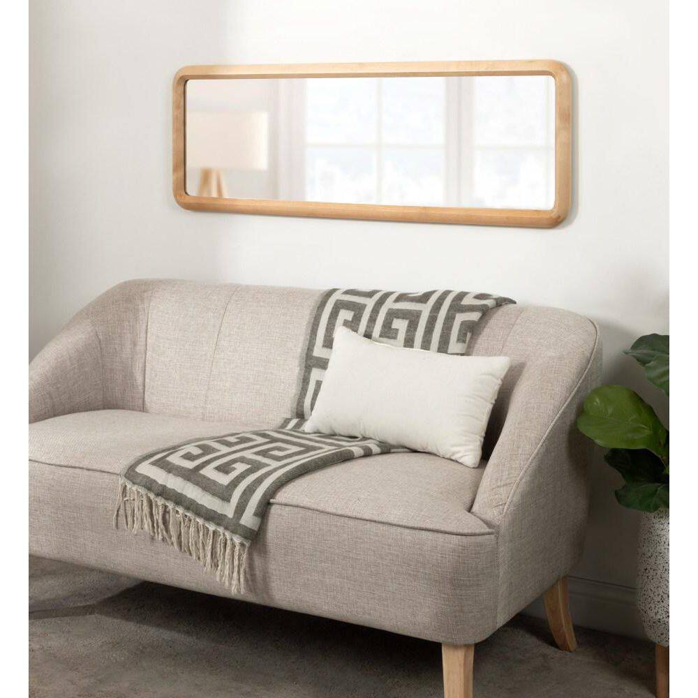 Scandinavian Mid-Century Modern Birchwood Full-Length Mirror - 16x48