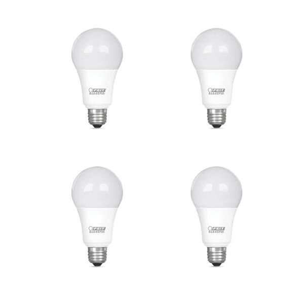 75-Watt Equivalent A19 Dimmable CEC Title 20 ENERGY STAR 90+ CRI E26 Medium  LED Light Bulb, Bright White 3000K (4-Pack)