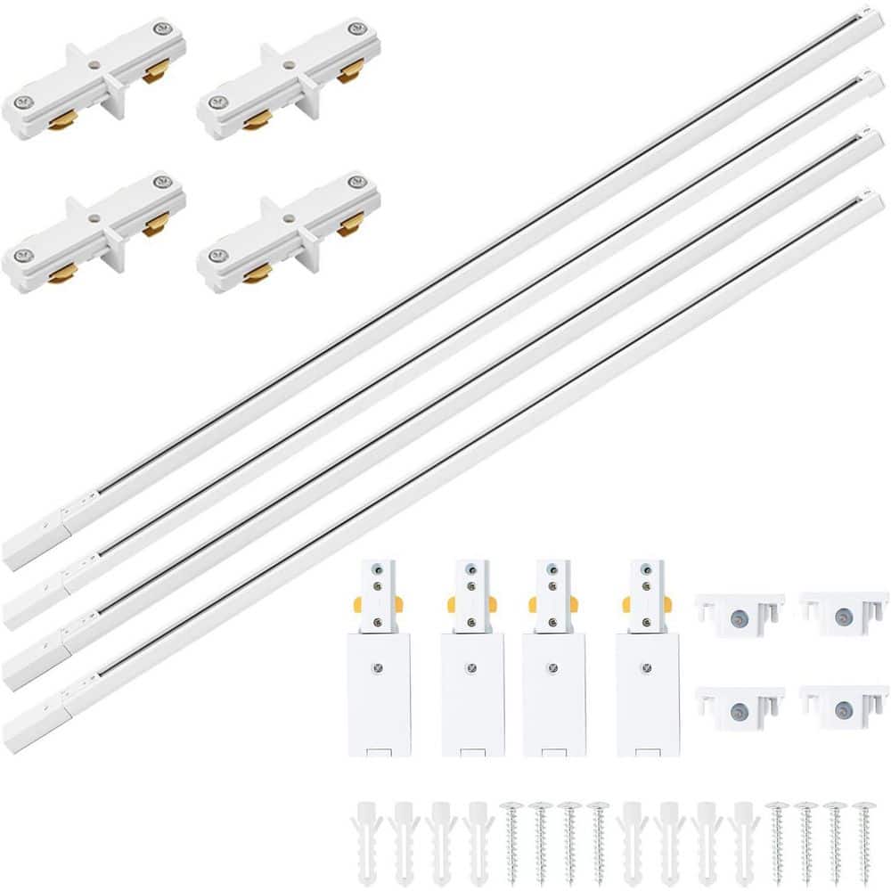 Lukyamzn White Single Circuit Track Lighting Connector Lighting
