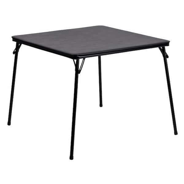 Restriction button it's useless Carnegy Avenue 33.5 in. Black Plastic Table top Material Folding Card Tables  CGA-YB-14982-BL-HD - The Home Depot