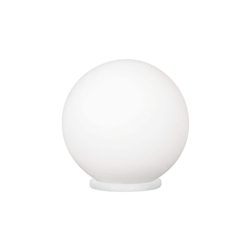 Rondo 8'' White Opal Glass Globe Table Lamp