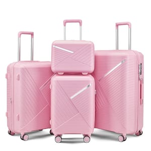 4-Piece Luggage Set (14/20/24/28), Expandable Lightweight Suitcase with 4 Double 360° Mute Spinner Wheels