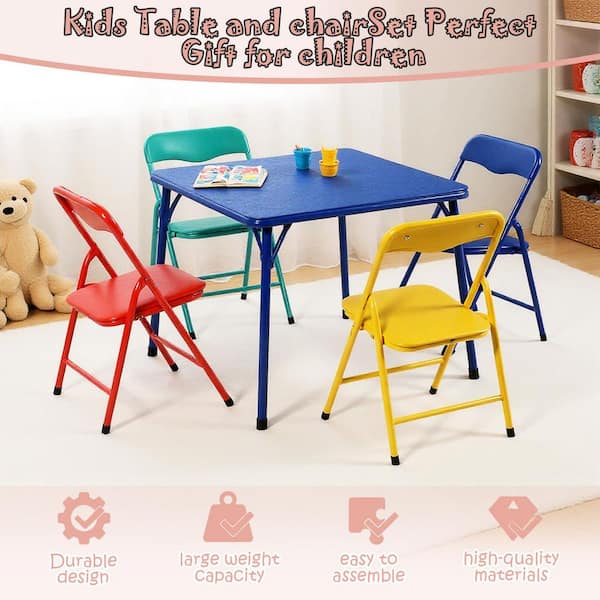Homy Casa TAGE CO Folding Table and Chair Set, Modern Style for Kids and  Teens, Ideal for Game Rooms and Classrooms TAGE CO