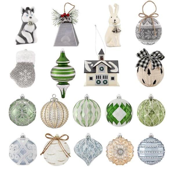 Home Accents Holiday Shatterproof Ornament-Powder Creek (19-Count)