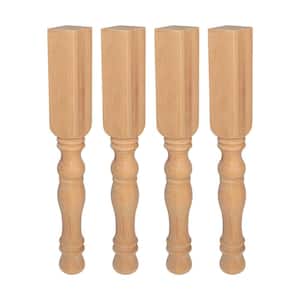 34-1/2 in. x 4 in. Unfinished North American Solid Cherry Kitchen Island Leg (Pack of 4)