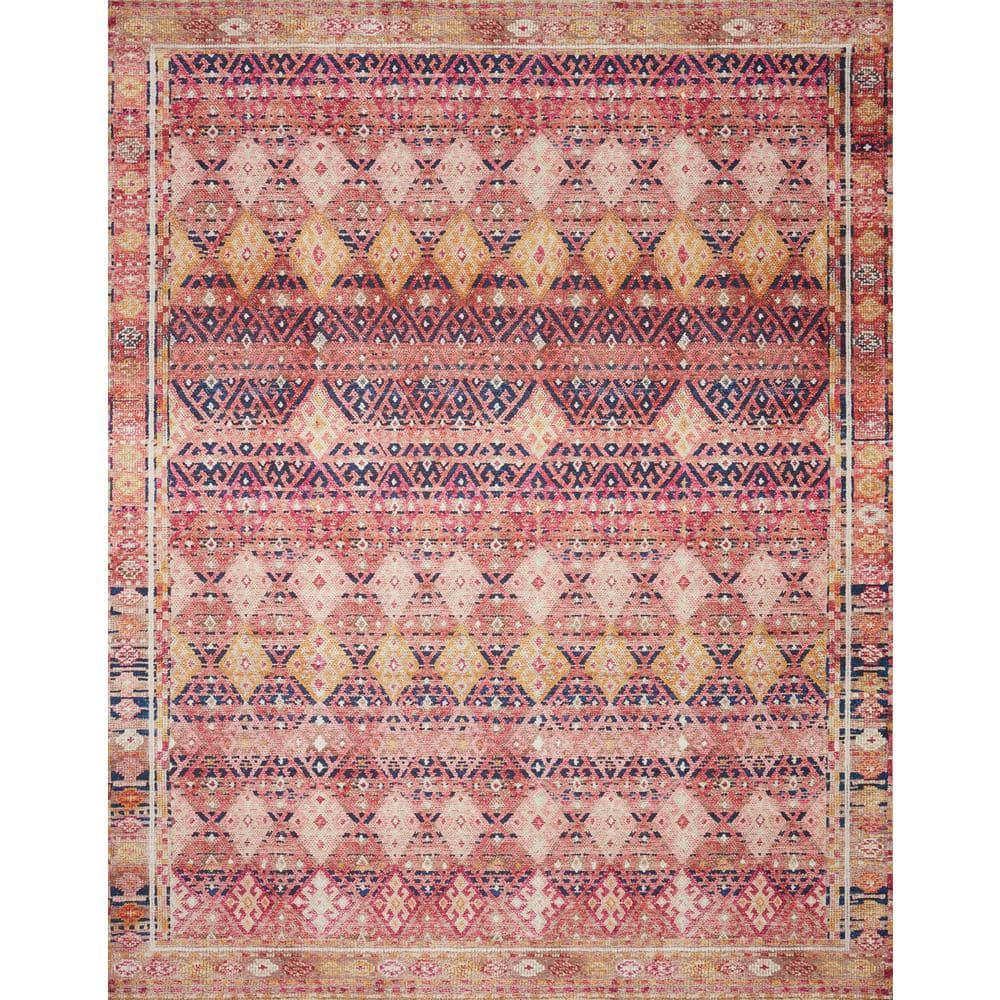 Layla Magenta/Multi 9 ft. x 12 ft. Distressed Bohemian Printed Area Rug price history on PriceWatchPro
