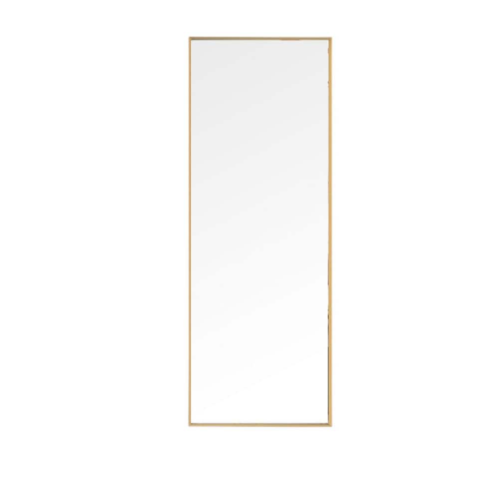 24 in. W x 65 in. H Modern Rectangle Wall-Mounted Alloy Framed Full Length 