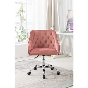 Pink Fabric Task Chair with Arms