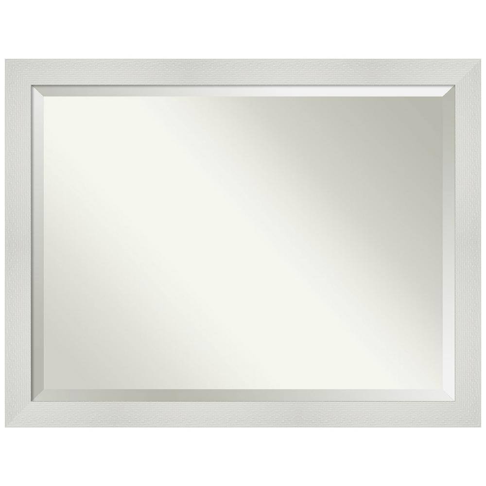 Mosaic White Frame Rectangular Bathroom Vanity Mirror