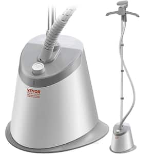 Garment Steamer Standing 12 in. Upright Garment Steamer White 0.5 Gal. Water for 90 Min Steamer for Clothes Area Rug