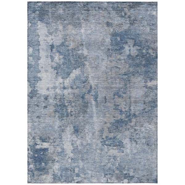 Addison Rugs Chantille ACN573 Blue 8 ft. x 10 ft. Machine Washable Indoor/Outdoor Geometric Area Rug
