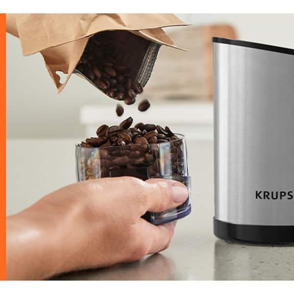 Krups 12 oz. Silver 1-Touch Blade Coffee Grinder GX204D51 - The Home Depot