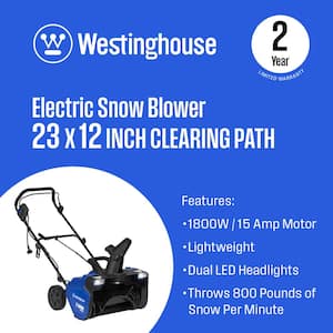23 in. 120-Volt Single-Stage Corded Electric Snow Blower
