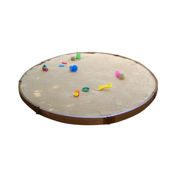 Frame It All Two Inch Series 10.5 ft. Dia x 5.5 in. x 2 in. Composite Round Sandbox Kit
