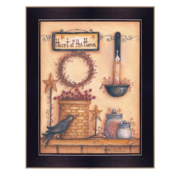HomeRoots Charlie Heart of the Home 1-Piece Framed Wall Art 14 in. x 18 in.