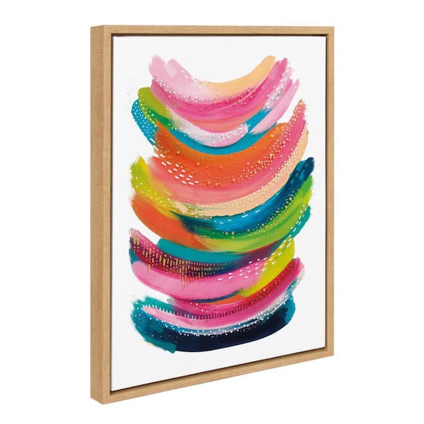 Kate and Laurel Sylvie "Bright Abstract" by Jessi Raulet of Ettavee Framed Art Print 18 in. x 24 in.