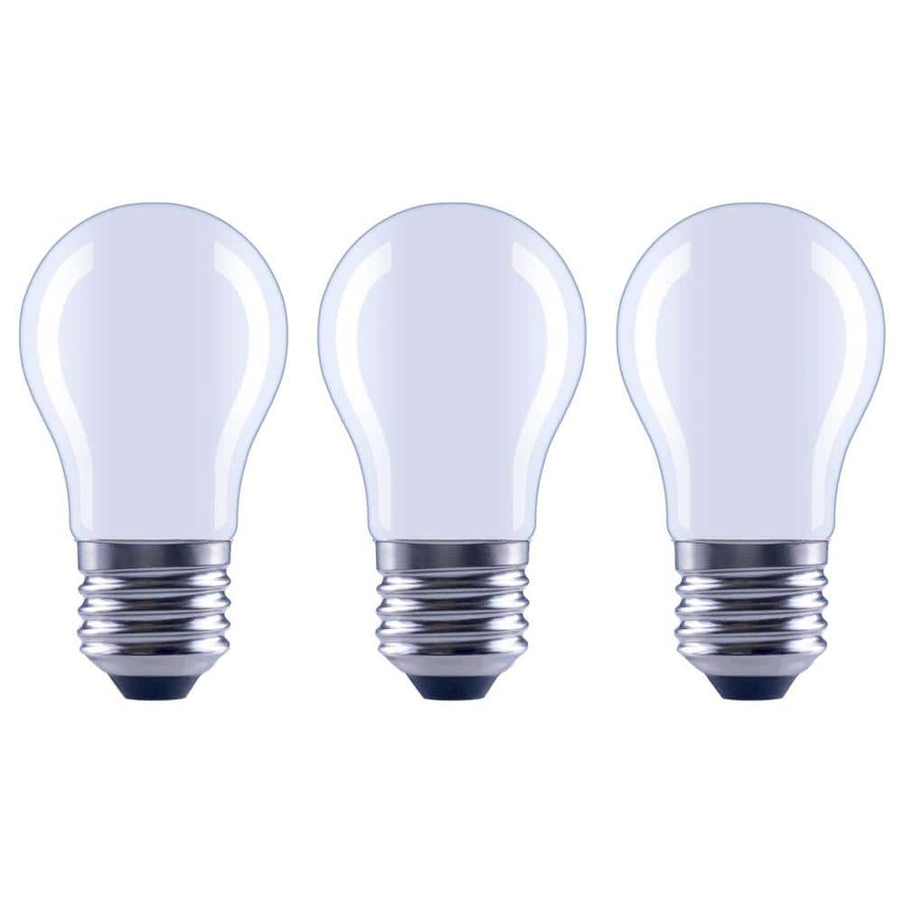 100-Watt Equivalent A15 Dimmable Appliance Fan Frosted Glass Filament LED Vintage Edison Light Bulb Bright White(3-Pack) -  EcoSmart, FG-04209