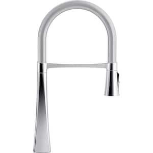 Graze Single-Handle Medium Standard Kitchen Faucet in Polished Chrome