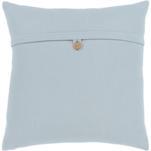 Livabliss Zinon Ice Blue 20 in. x 20 in. Down Throw Pillow