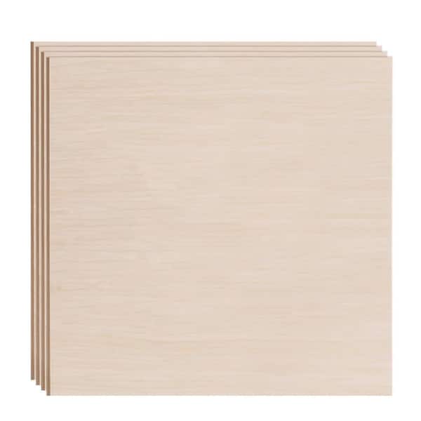 1/4 in. x 12 in. x 12 in. Maple Plywood Project Panel for Laser Cutting and Engraving, (4-Pack)