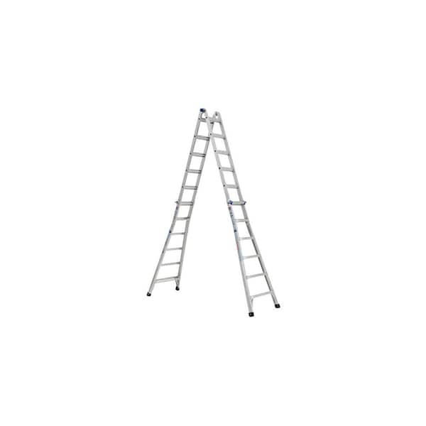 Werner - 26 ft. Reach Aluminum Telescoping Multi-Position Ladder with 300 lbs. Load Capacity Type IA Duty Rating