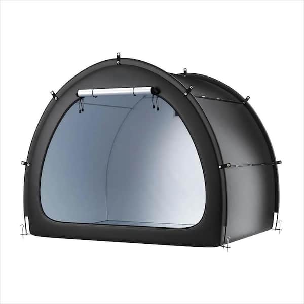 Outdoor Bike Storage Tent Waterproof for 4-5 Bikes, 5.67 ft. x 7. 18 ft. Portable Bicycle Garage Fiberglass Frame