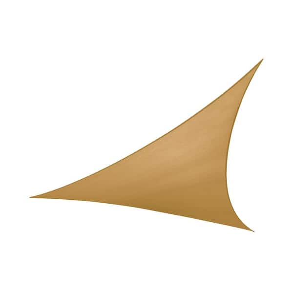 14 ft. x 14 ft. x 14 Sand Beige Triangle Sun Shade Sail Canopy Fabric Cloth