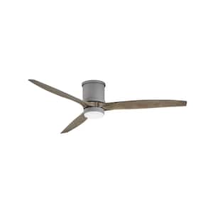 Hover Flush 60 in. Integrated LED Indoor/Outdoor Graphite Ceiling Fan with Wall Switch