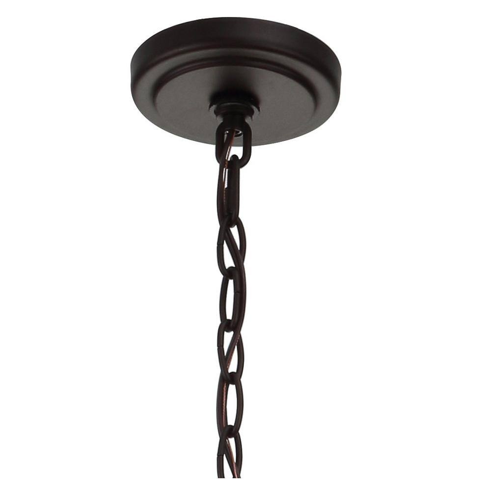 Geometric Bronze 12" LED Glass Pendant Light