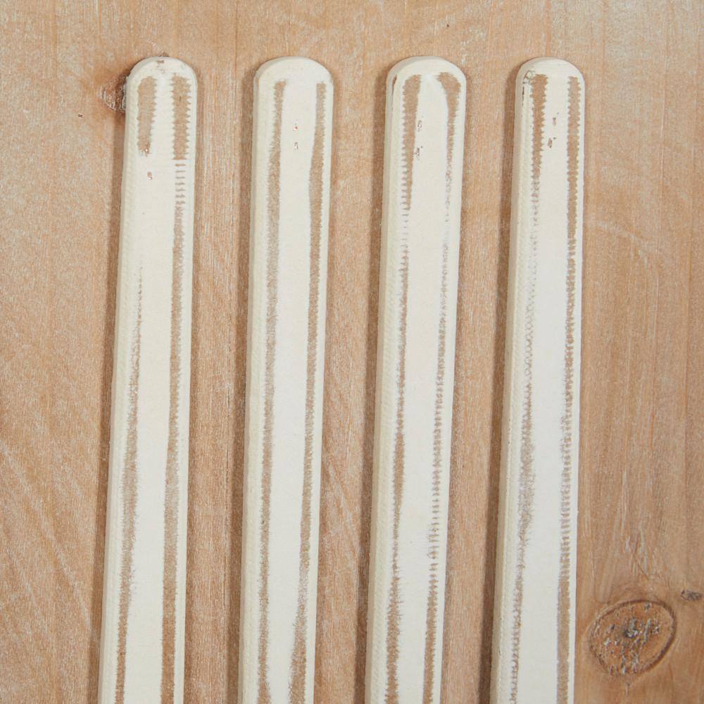 Brown and Cream Carved Wooden Utensils Wall Decor Set