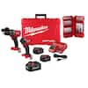 Milwaukee M18 FUEL 18V Lithium-Ion Brushless Cordless Hammer Drill and Impact Driver Combo Kit (2-Tool) w/ 3 Batteries & Bit Kit 3697-22-48-11-1865-48-32-4032