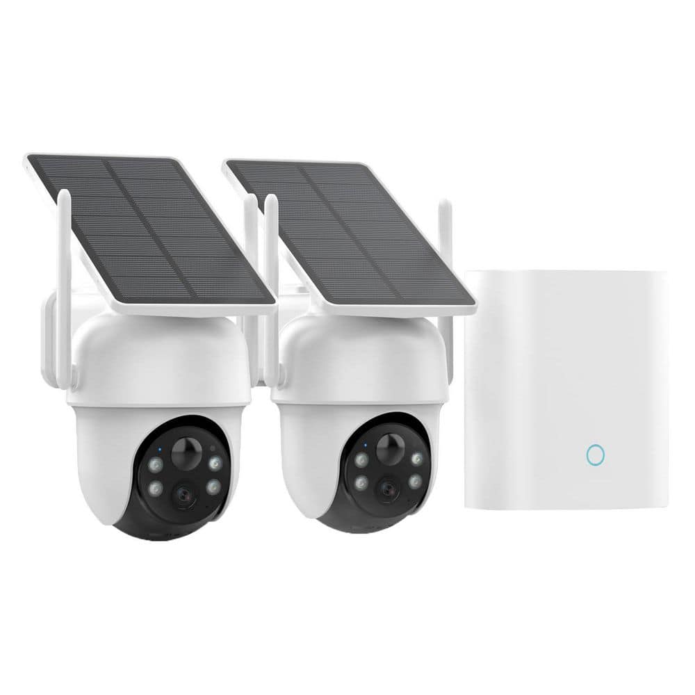 2K Solar Security Camera Series SunSight 360° Wireless Camera System in White 2-Pack price history on PriceWatchPro