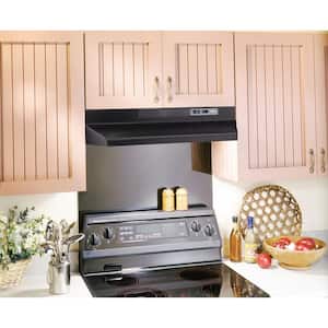 BUEZ3 30 in. 260 Max Blower CFM Convertible Under-Cabinet Range Hood with Light and Easy Install System in Black