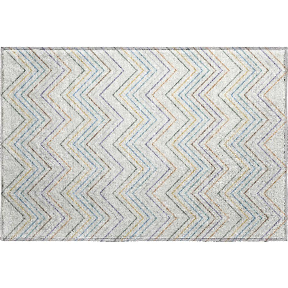 Mayfield Premium Machine Washable Abstract AMF2392 Seaside 3 ft. x 4 ft. Area Rug price history on PriceWatchPro
