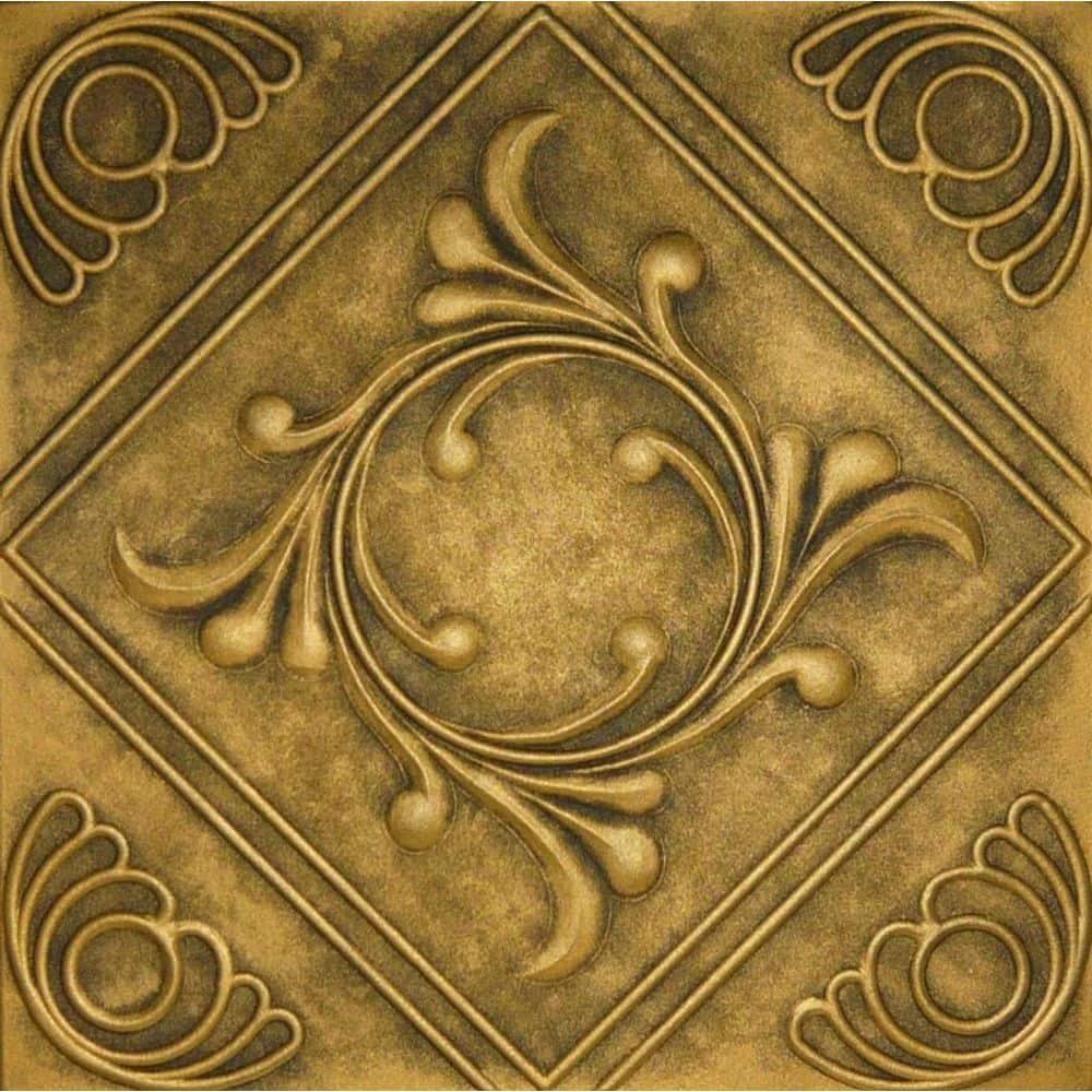 Diamond Wreath Antique Silver 1.6 ft. x 1.6 ft. Decorative Foam Glue Up Ceiling Tile (259.2 sq. ft. /case) price history on PriceWatchPro