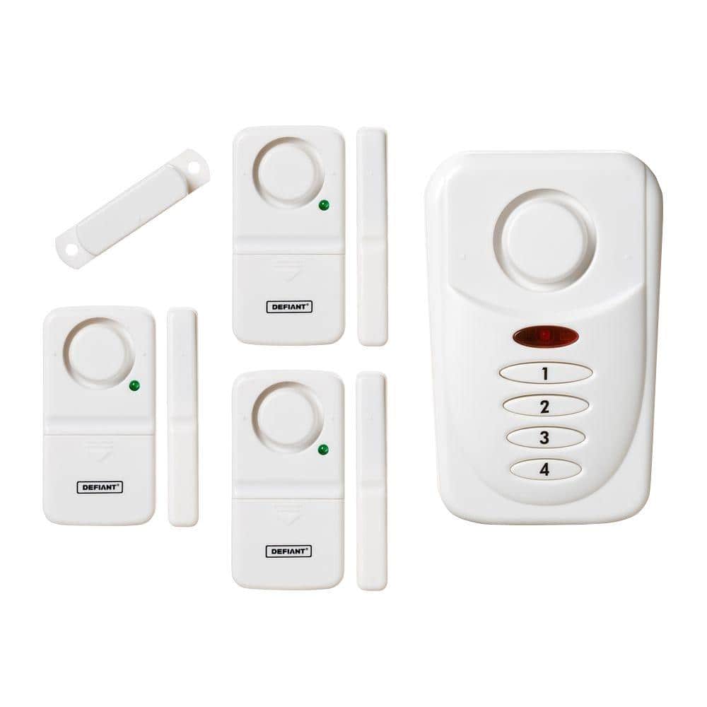Door Window Alarm Security System Home Wireless Cordless Battery Burglar Keypad 