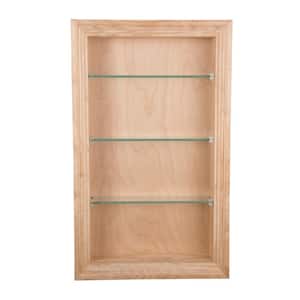 Nantucket 3.5 in. x 15.5 in. x 19.5 in. Unfinished Wood Recessed Wall Niche
