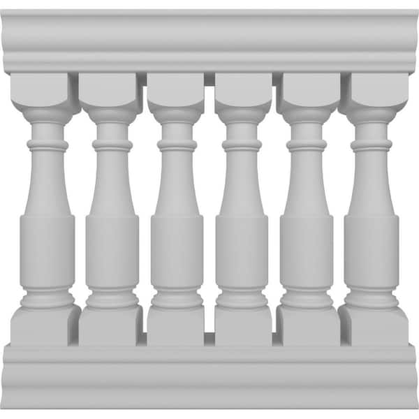 Ekena Millwork Fiberthane Hamilton Balustrade 36 in. L x 38 in. H Fiberglass Railing Kit