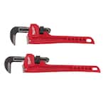 14 in. and 18 in. Steel Pipe Wrench Set (2-Piece)