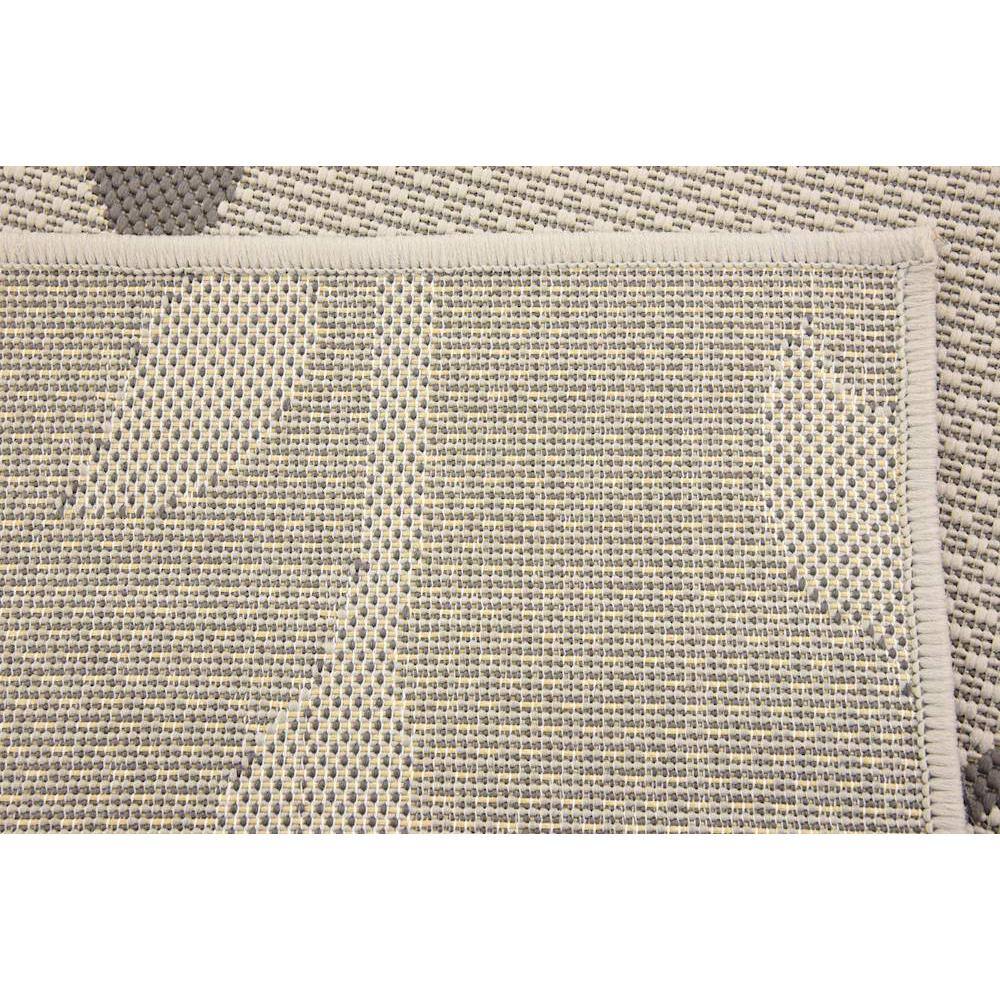 Gray Rectangular Synthetic Outdoor Washable Area Rug 2'x3'