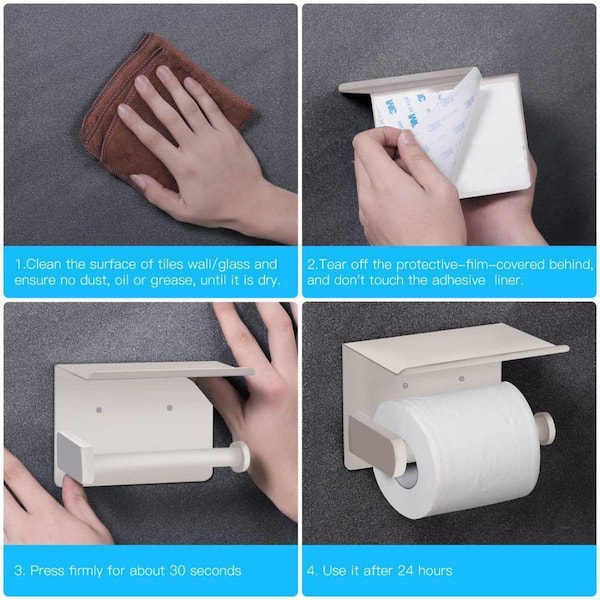 Toilet Paper Holder Cell Phone Shelf  Toilet Paper Holder Shelf Black - Toilet  Paper - Aliexpress
