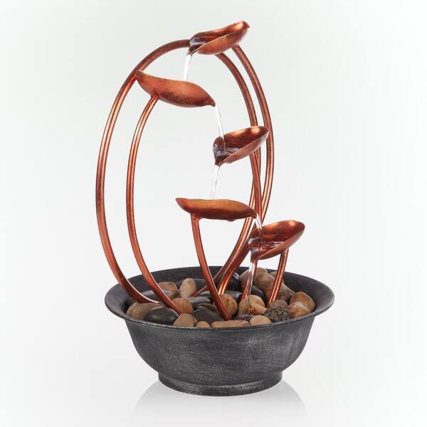 Alpine Corporation 13 in. H Indoor Multi-Tier Metal Leaf