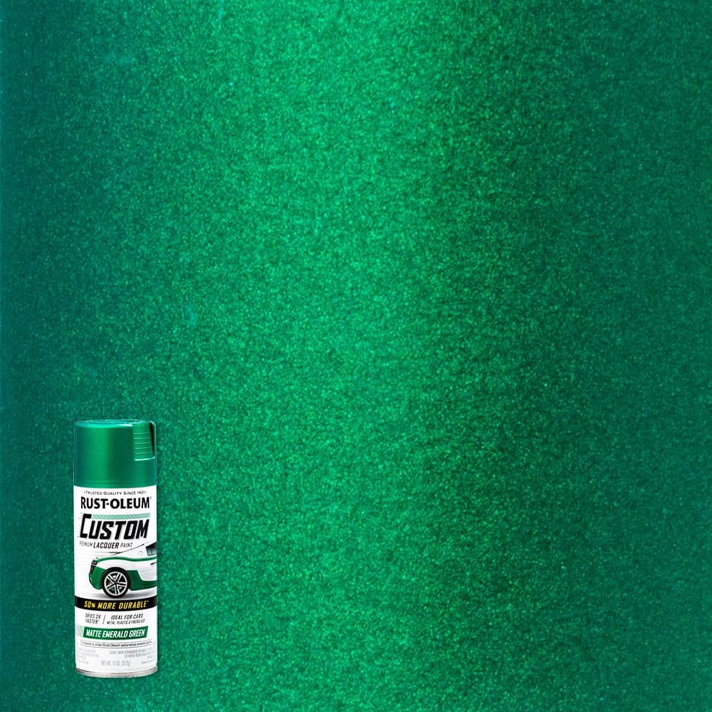 Rust Oleum Automotive 11 Oz Matte Emerald Green Custom Lacquer Spray Paint 6 Pack The Home Depot