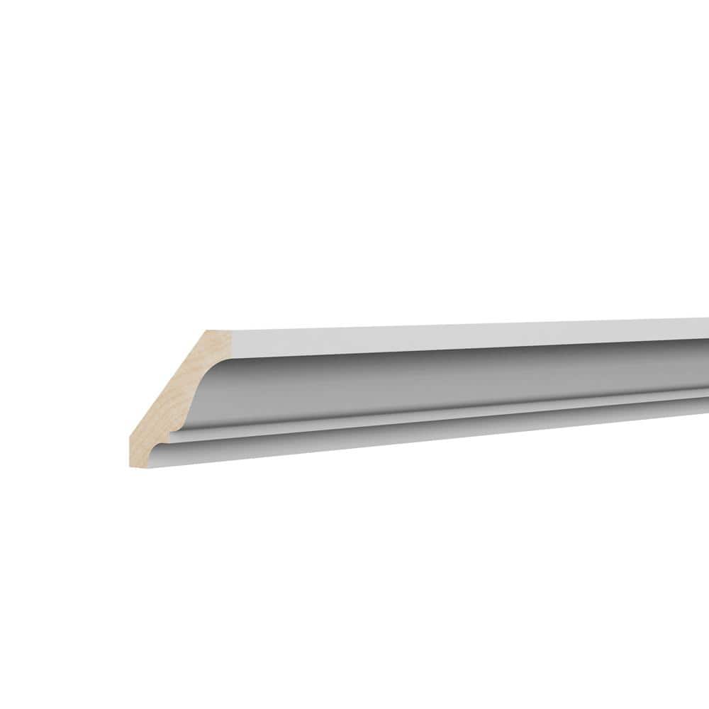Designer Series 3 in. W x 96 in. H x 0.625 in. D Traditional Crown Molding in White price history on PriceWatchPro