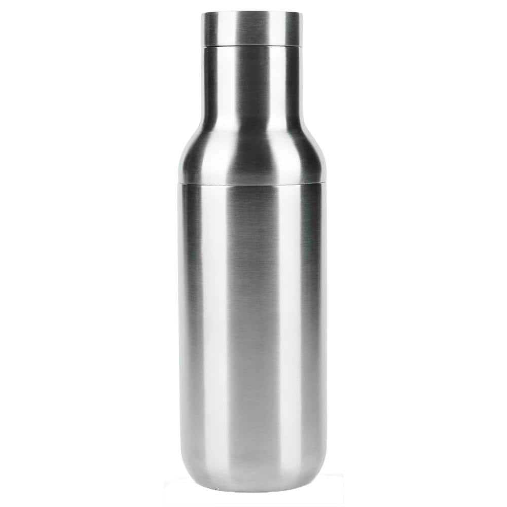 Durable Hybrid 31 oz. Silver Stainless Steel 1-Piece Cocktail Shaker